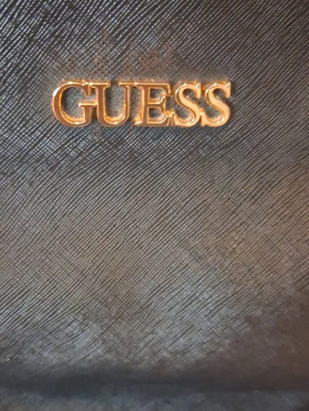 GUESS Black Satchel with Gold Hardware